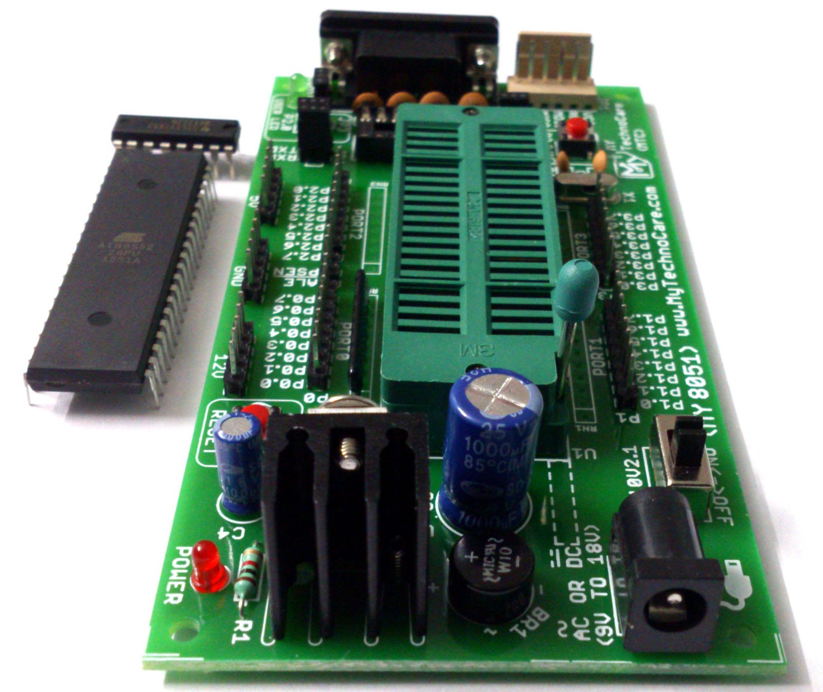 8051 Microcontroller Board With ZIF Socket - 8051 Kit - MY TechnoCare