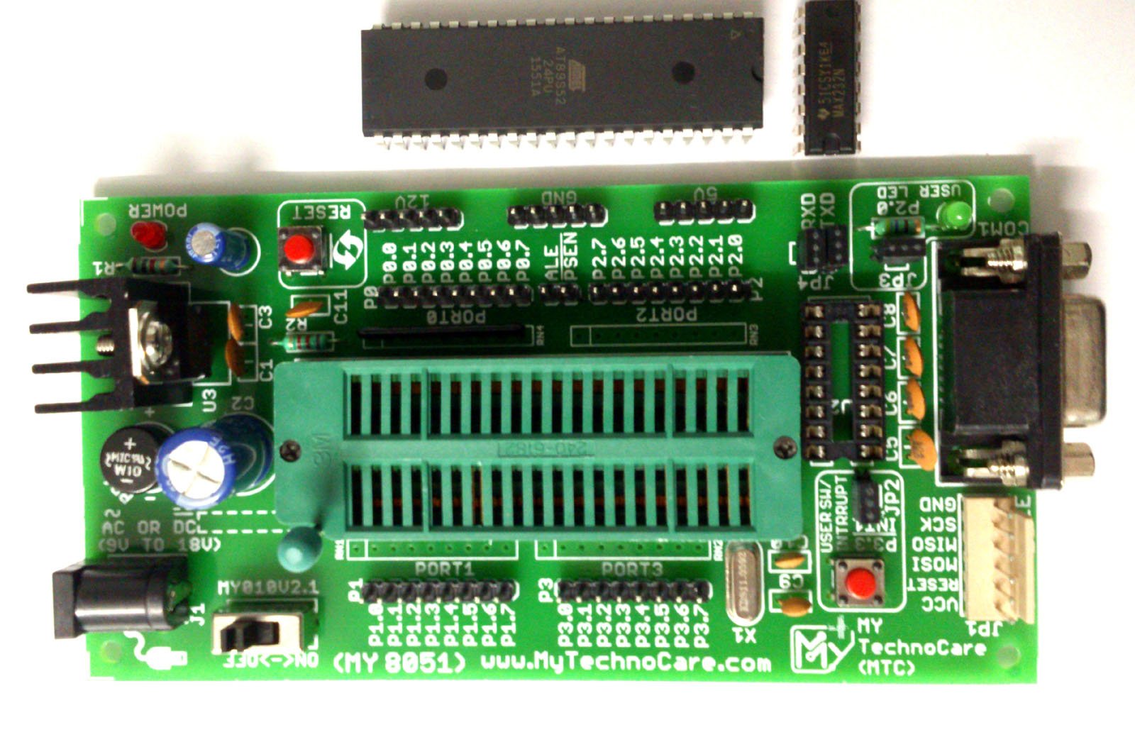 8051 Microcontroller Board With ZIF Socket | 8051 Kit | MY TechnoCare